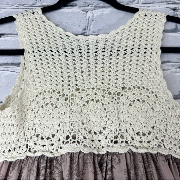 Matilda Jane You & Me Tea Cake Crochet Sara Top Size 6 Pullover Tunic Dress boho - Picture 8 of 13